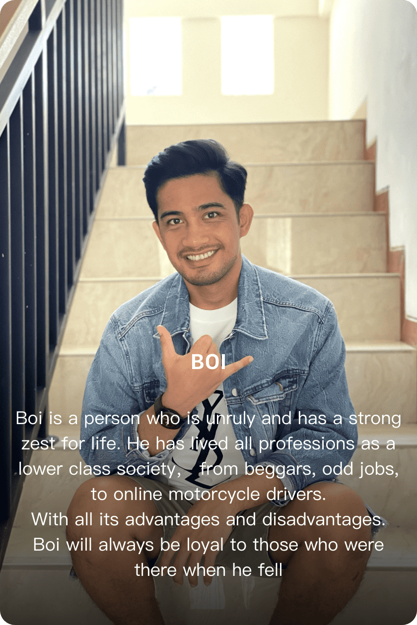 Boi is a person who is unruly and has a strong zest for life